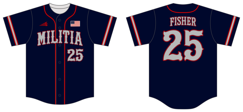 Valley Forge Militia Custom HexaFlex Baseball Jersey #J1D