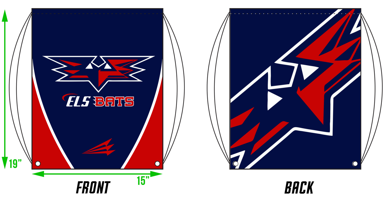 ELS Bats Custom Drawstring Bag #DB1