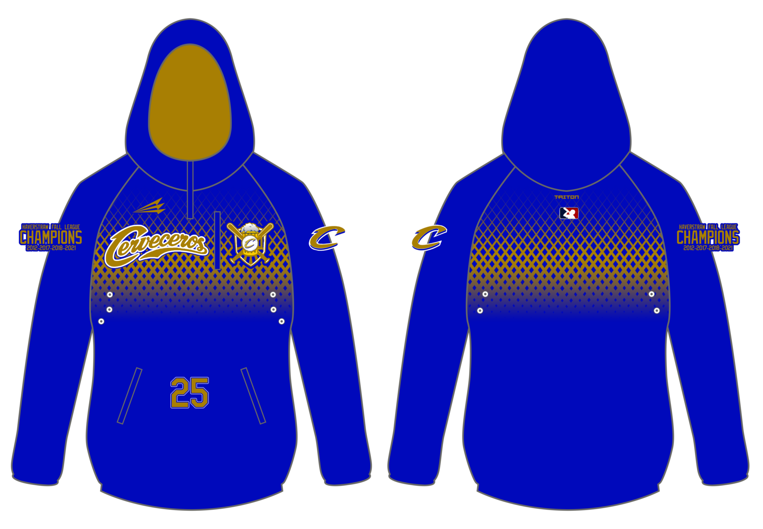 Cerveceros Custom Gladiator Hoodie #GH2B