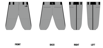 Lubbock Bombers Custom Knicker Baseball Pant #BP1B