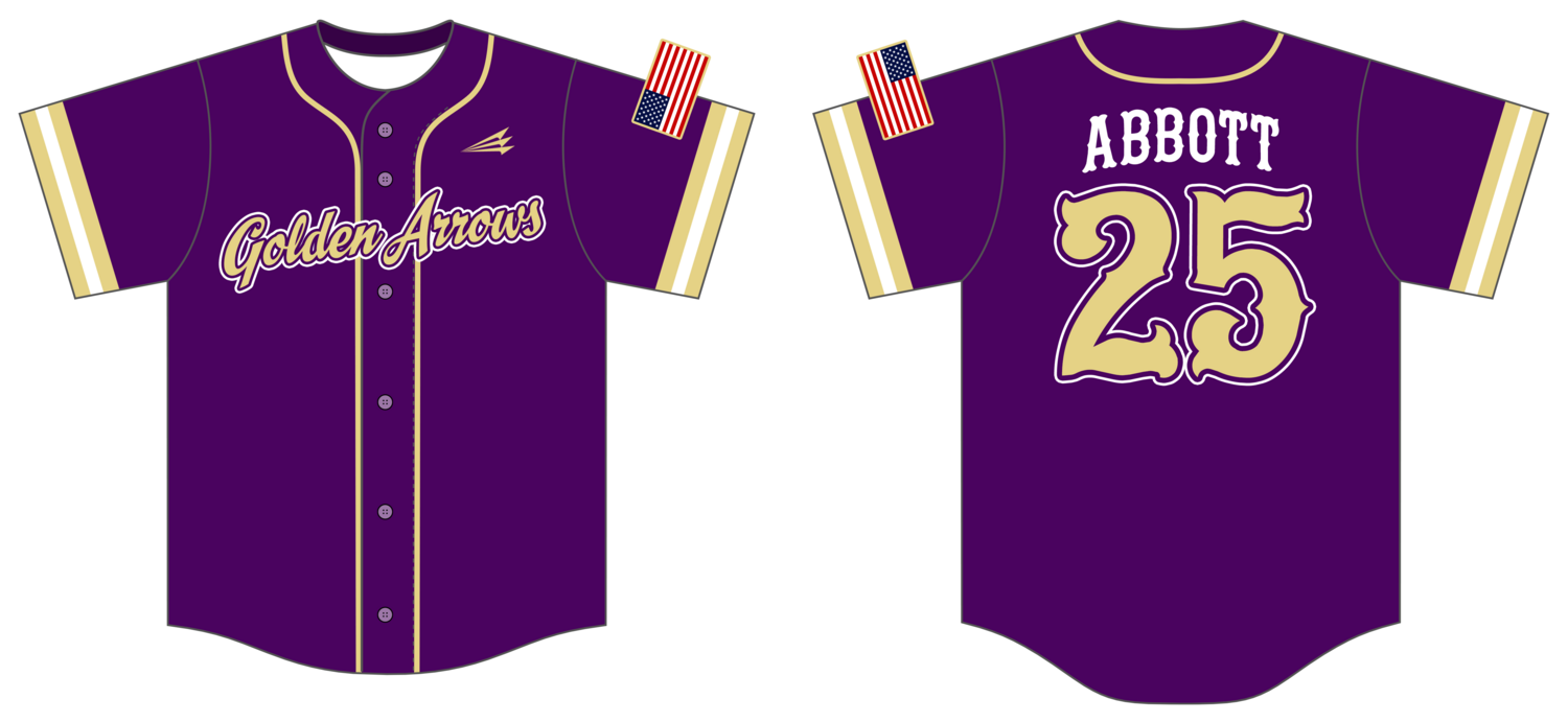Sullivan Golden Arrows Custom Hexaflex Baseball Jersey #J1C
