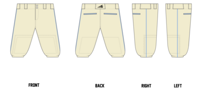 Salina Spikes Custom Knicker Baseball Pant #BP12b
