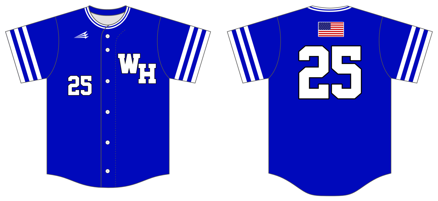 Warren Hills HS Custom HexaFlex Baseball Jersey #J5c