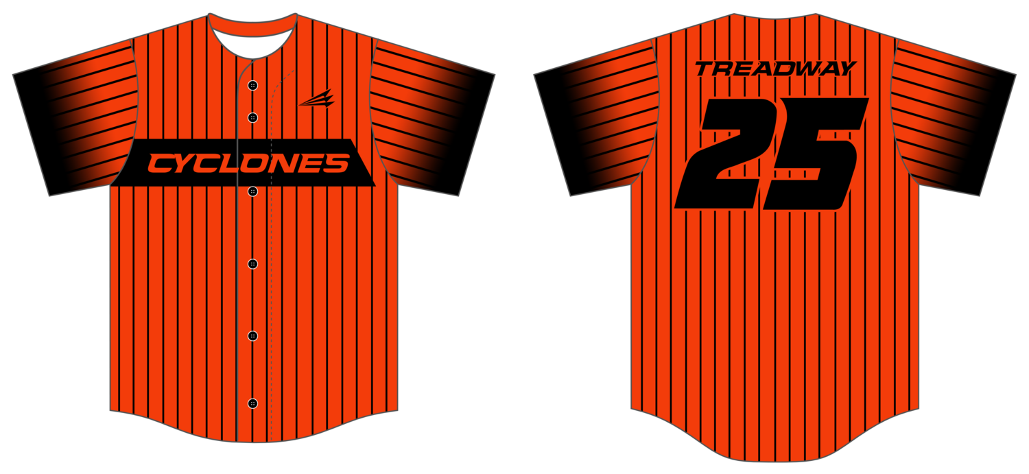 Cyclones (Treadway) Custom HexaFlex Baseball Jersey #J9