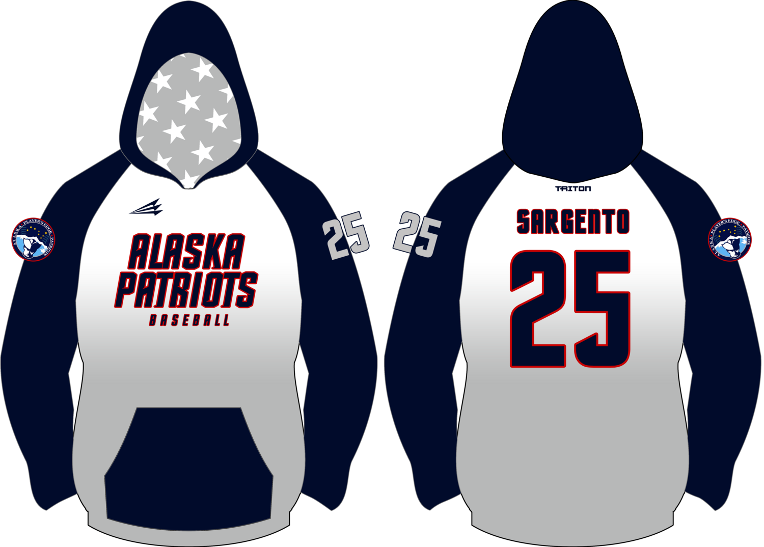 Players Edge Patriots Custom Vulcan Hoodie #VH6