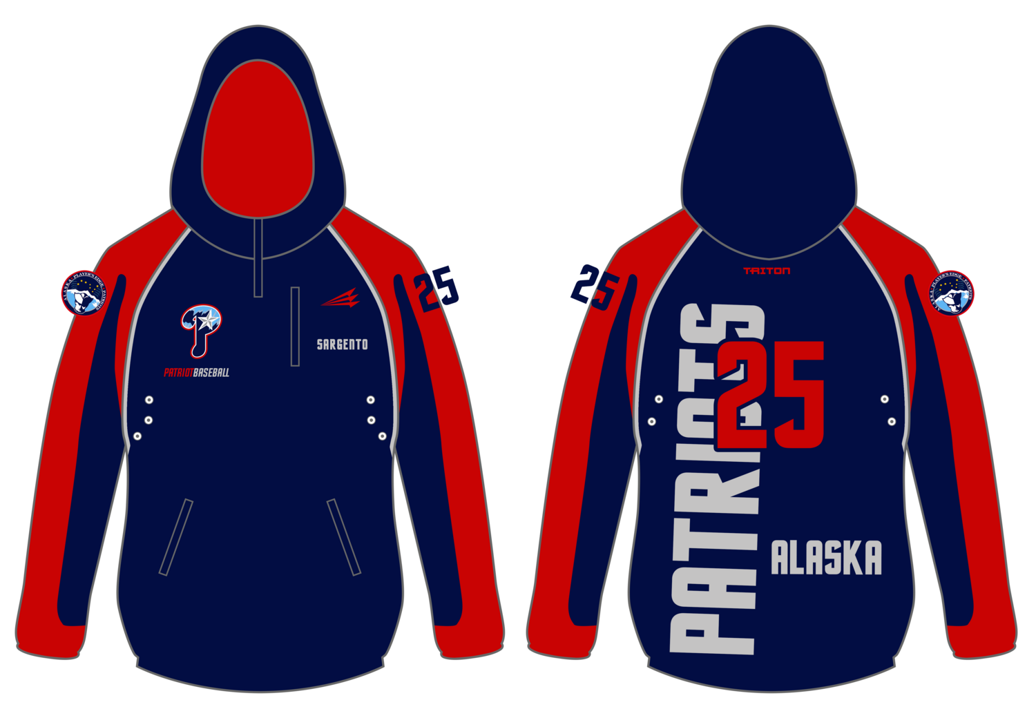 Players Edge Patriots Custom Gladiator Hoodie #GH5