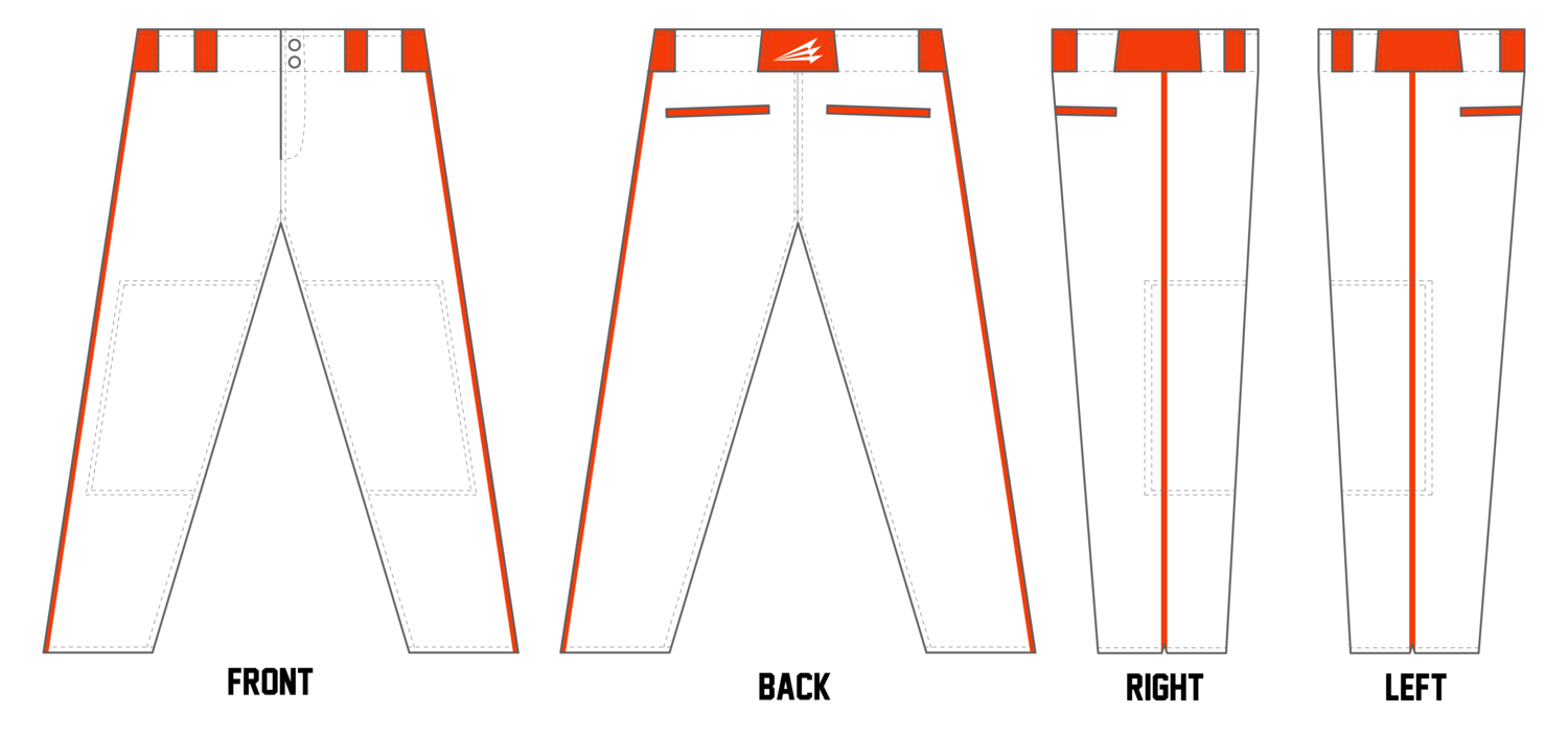 Austin United Tigers Custom Long Relaxed Baseball Pant #BP11a