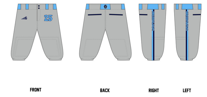 Bucs (Leger) Custom Knicker Baseball Pant #BP8C
