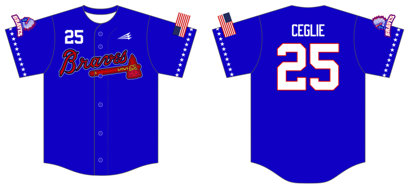 Braintree Braves Custom HexaFlex Baseball Jersey #J2B
