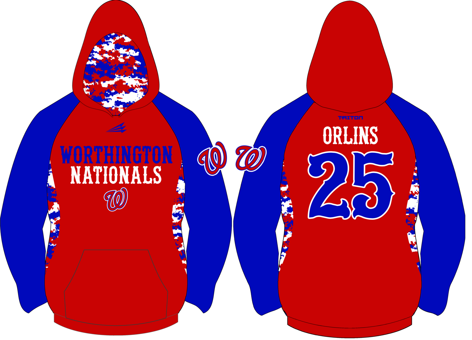 Worthington Nationals Custom Vulcan Hoodie #VH2B