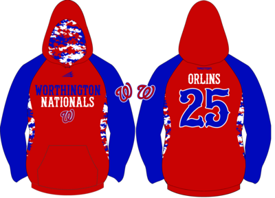 Worthington Nationals Custom Vulcan Hoodie #VH2B