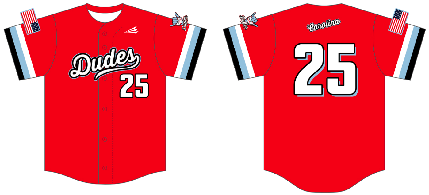 Carolina Dudes Custom NanoDri Baseball Jersey #J9b