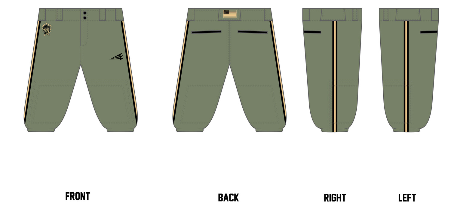 314 Apaches Stacheman Elite Custom Knicker Baseball Pants #BP22B