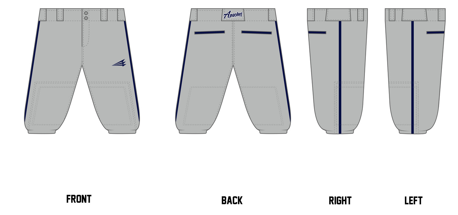 314 Apaches Stacheman Elite Custom Knicker Baseball Pants #BP35B