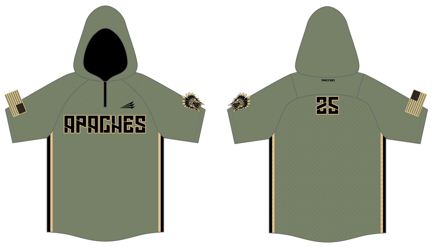 314 Apaches Custom Batting Practice Jacket #BPJ8