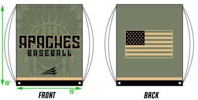 314 Apaches Custom Drawstring Bag #DB2
