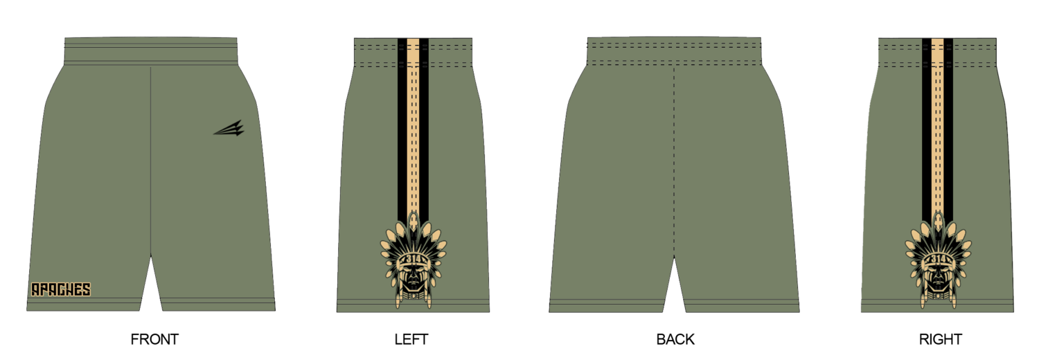 314 Apaches Custom Revolution Pocket Shorts #RV5