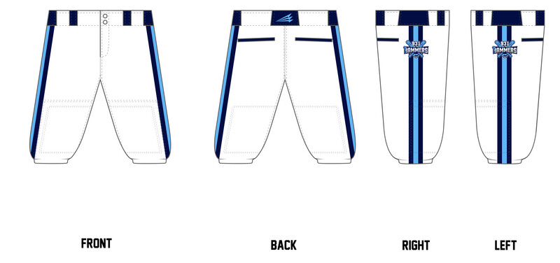 931 Hammers Stacheman Elite Custom Knicker Baseball Pants #BP3B
