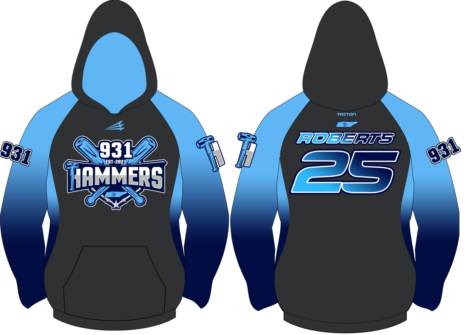 931 Hammers Custom Vulcan Hoodie #VH1