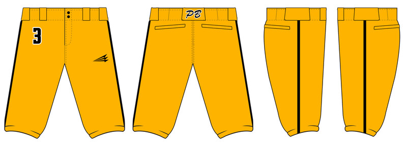 Prodigy Baseball Miami Stacheman Elite Custom Knicker Baseball Pants #BP6D