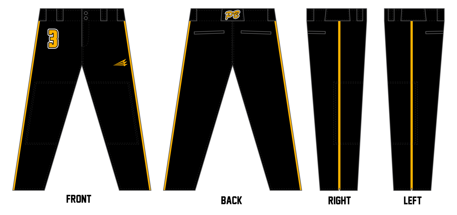 Prodigy Baseball Miami Stacheman Elite Custom Long Baseball Pants #BP9A