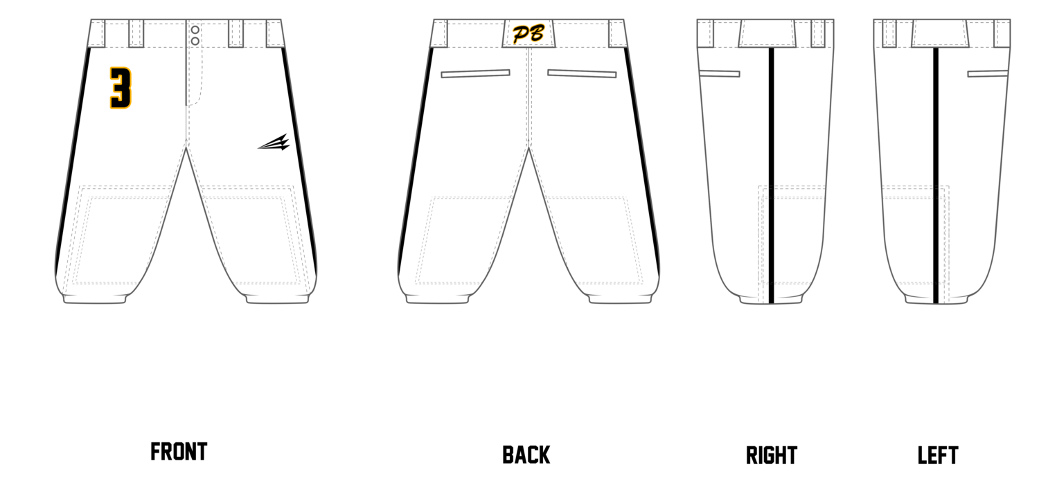 Prodigy Baseball Miami Stacheman Elite Custom Knicker Baseball Pants #BP8B