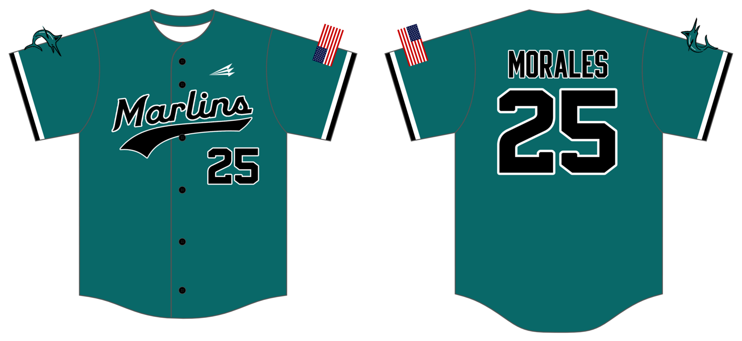 Marlins Custom HexaFlex Baseball Jersey #J4
