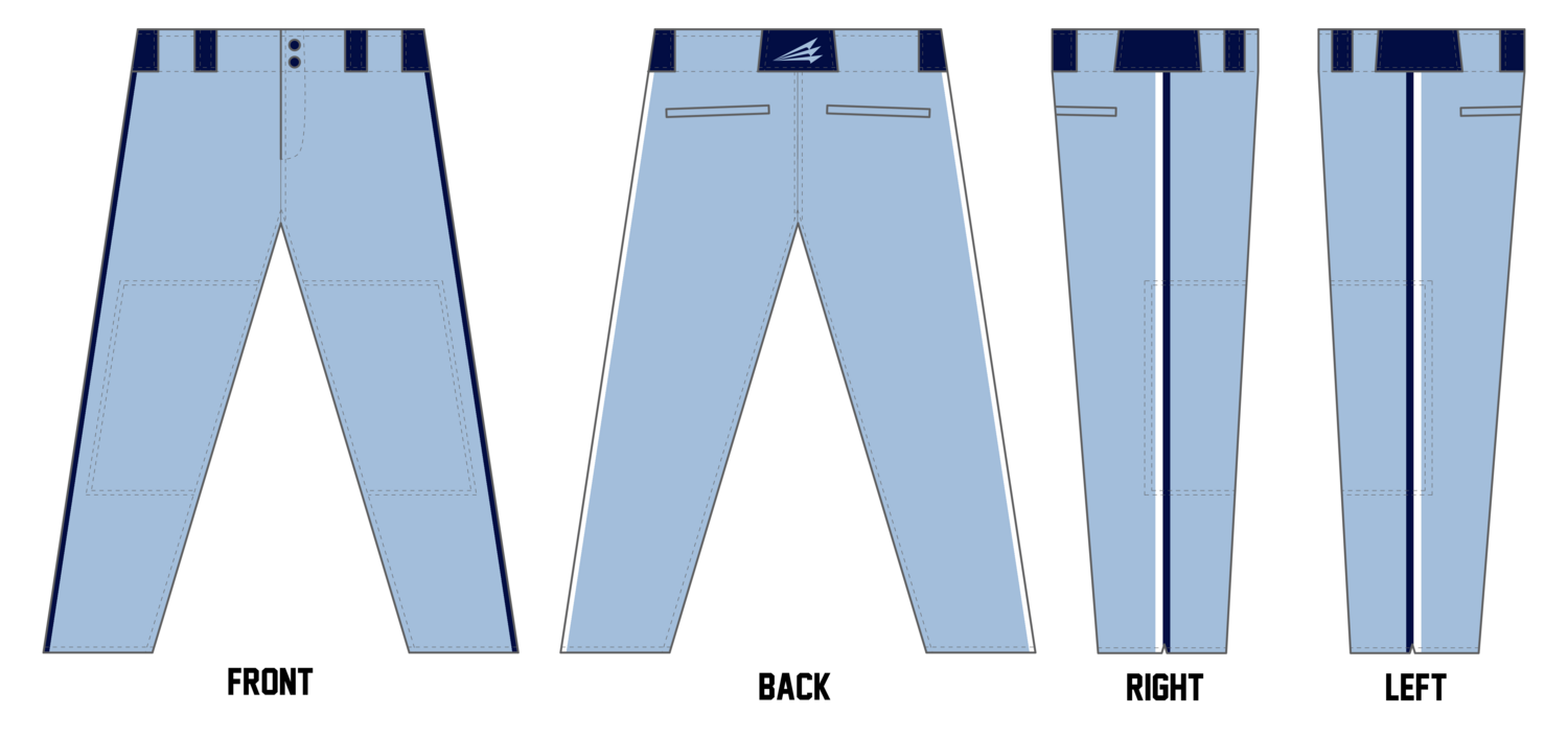 Norfolk County Mariners Custom Relaxed Baseball Pant #BP1