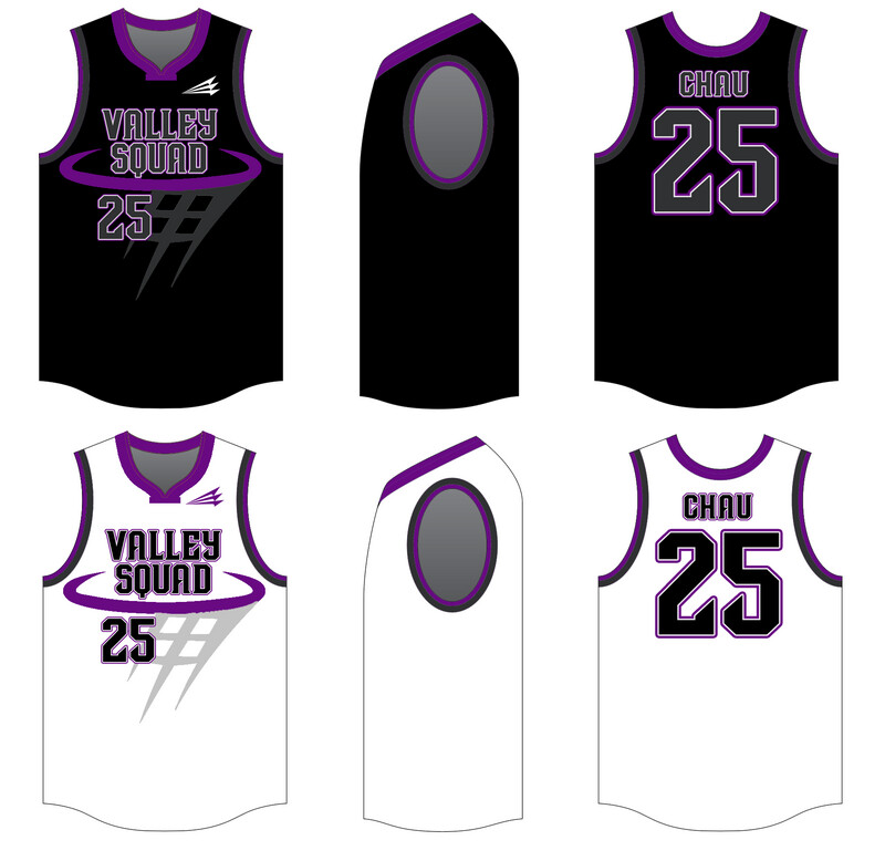 Valley Squad Custom NanoDri Reversible Basketball Jersey #J2C &amp; J2D