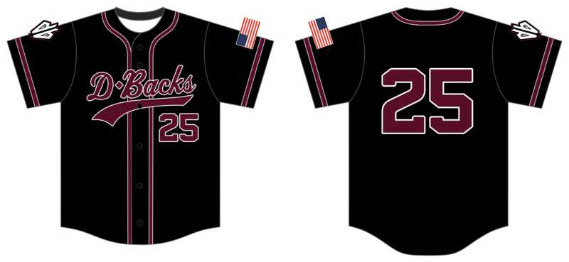 Union Mine Diamondbacks Custom HexaFlex Baseball Jersey #J1