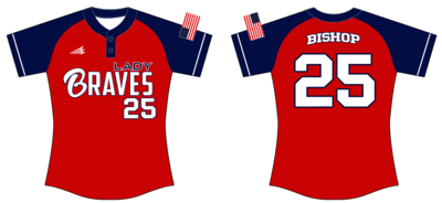 Lady Braves Custom HexaFlex Softball Jersey #J1b