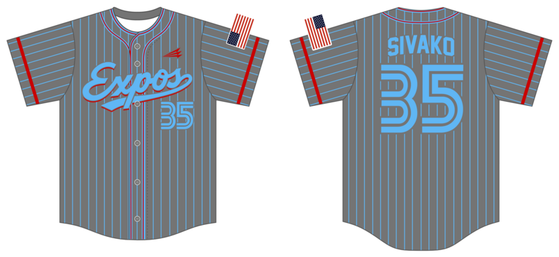 Steel Valley Expos Custom HexaFlex Baseball Jersey #J1C