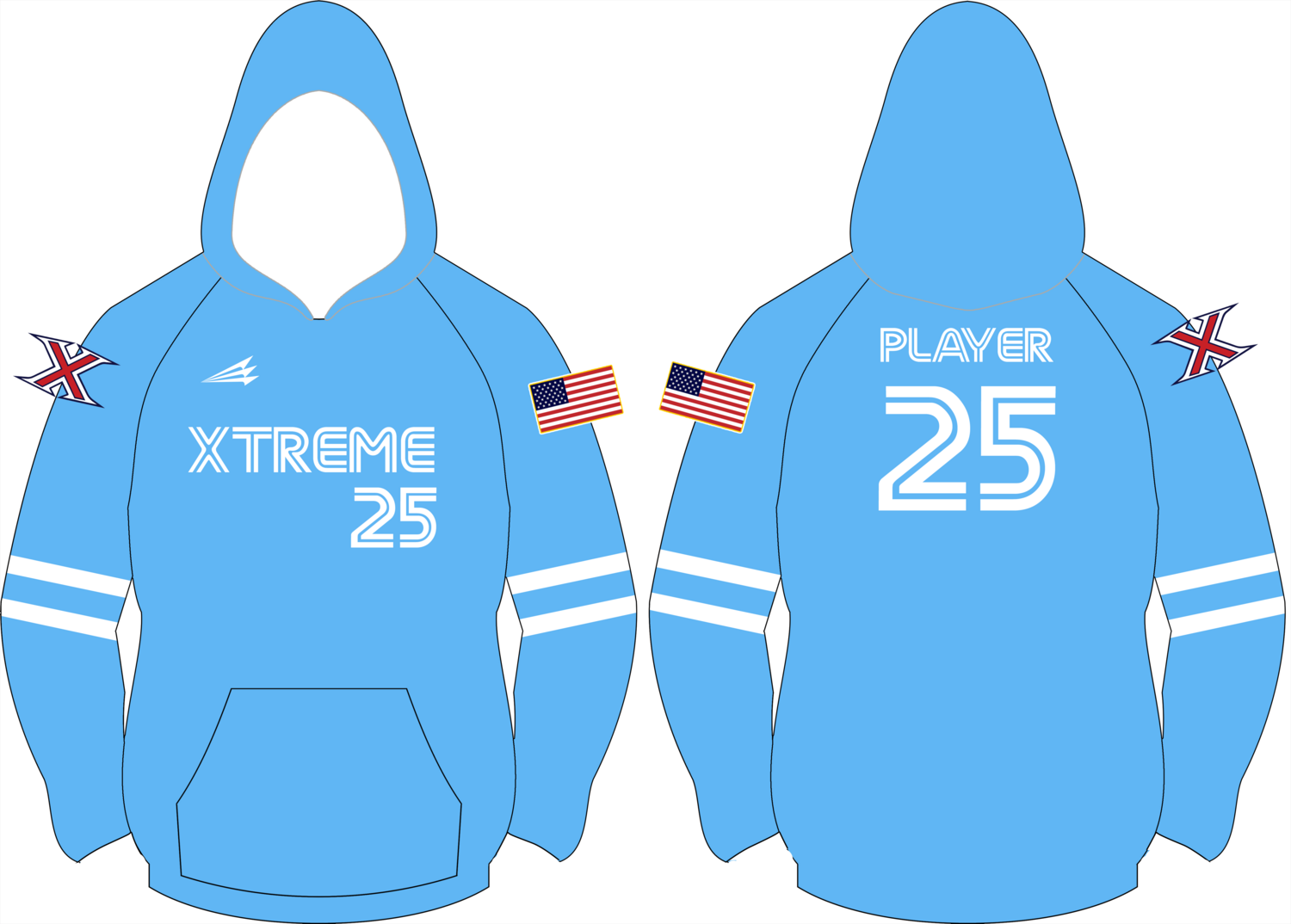 Xtreme Baseball Custom Vulcan Hoodie #VH3