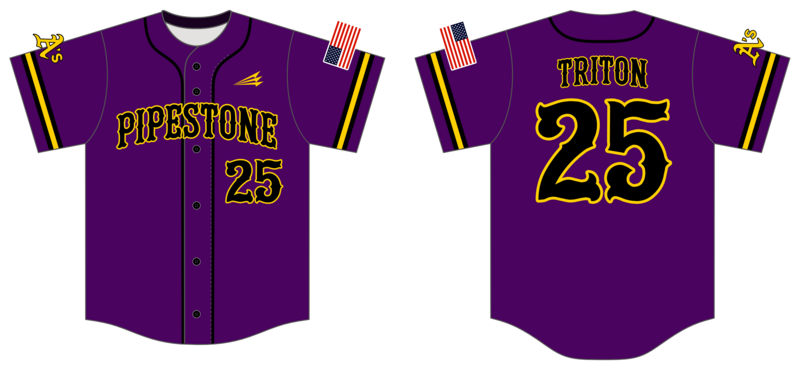 Pipestone A&#39;s Custom HexaFlex Baseball Jersey #J1B