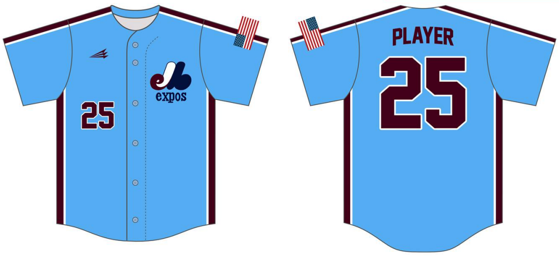 Lake Martin Expos Custom HexaFlex Baseball Jersey #J2