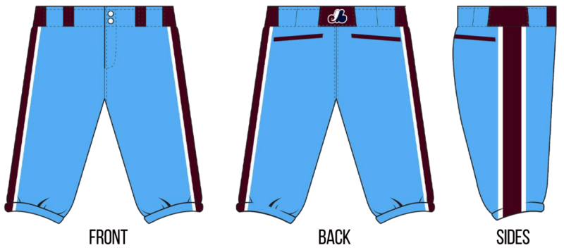 Lake Martin Expos Custom Knicker Baseball Pant #BP2b