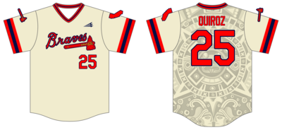 BRAVES (Quiroz) Custom HexaFlex Baseball Jersey #J1E