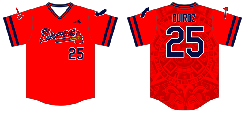 BRAVES (Quiroz) Custom HexaFlex Baseball Jersey #J1C