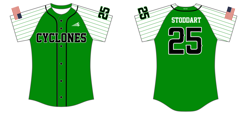 Cyclones - Stoddart Custom NanoDri Softball Jersey #J1a