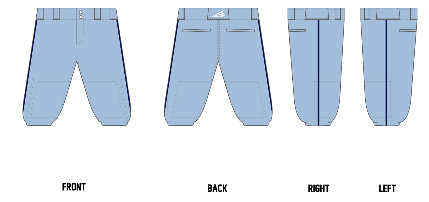 Fresno Blue Jays Custom Knicker Baseball Pant #BP1E