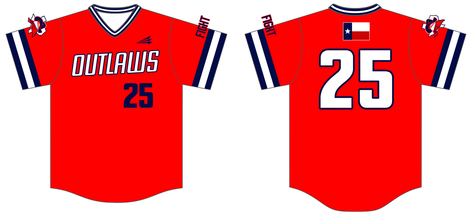 Fort Bend Outlaws Custom HexaFlex Baseball Jersey #J2B