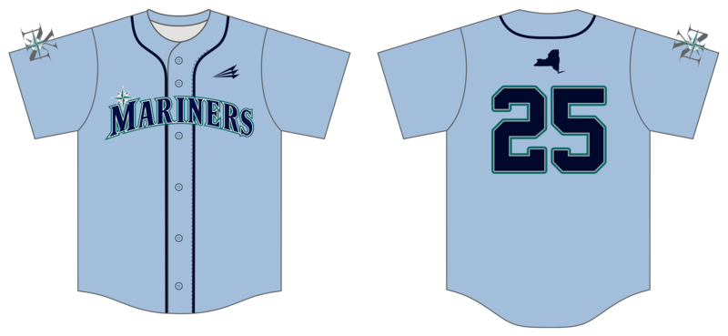 New York Mariners Custom NanoDri Baseball Jersey #J1B