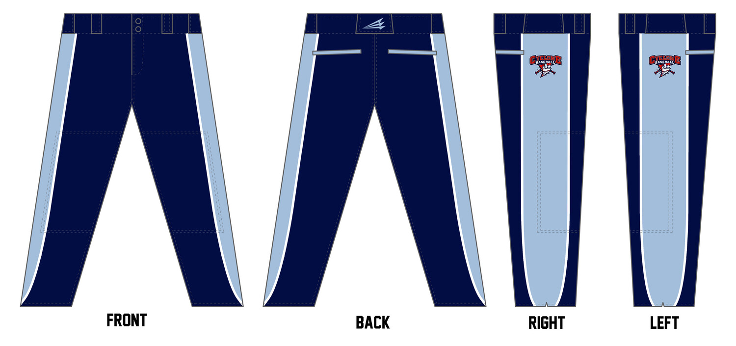 Central Ohio Cyclones Stacheman Elite Custom Long Baseball Pants #BP55