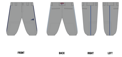 Central Ohio Cyclones Stacheman Elite Custom Knicker Baseball Pants #BP47D