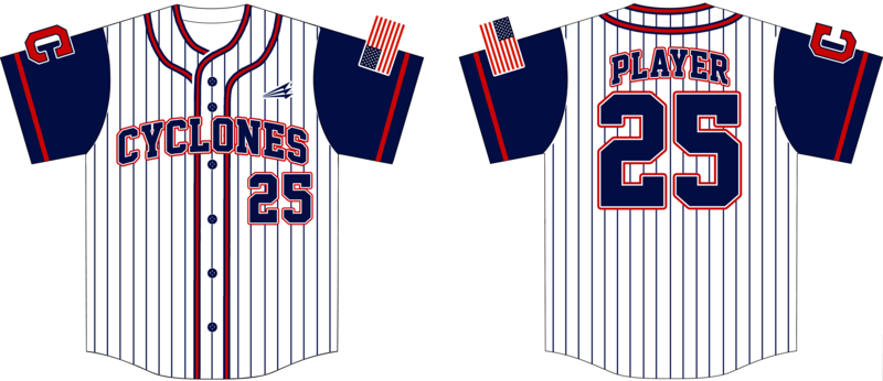 Central Ohio Cyclones Custom Hexaflex Baseball Jersey #J3B