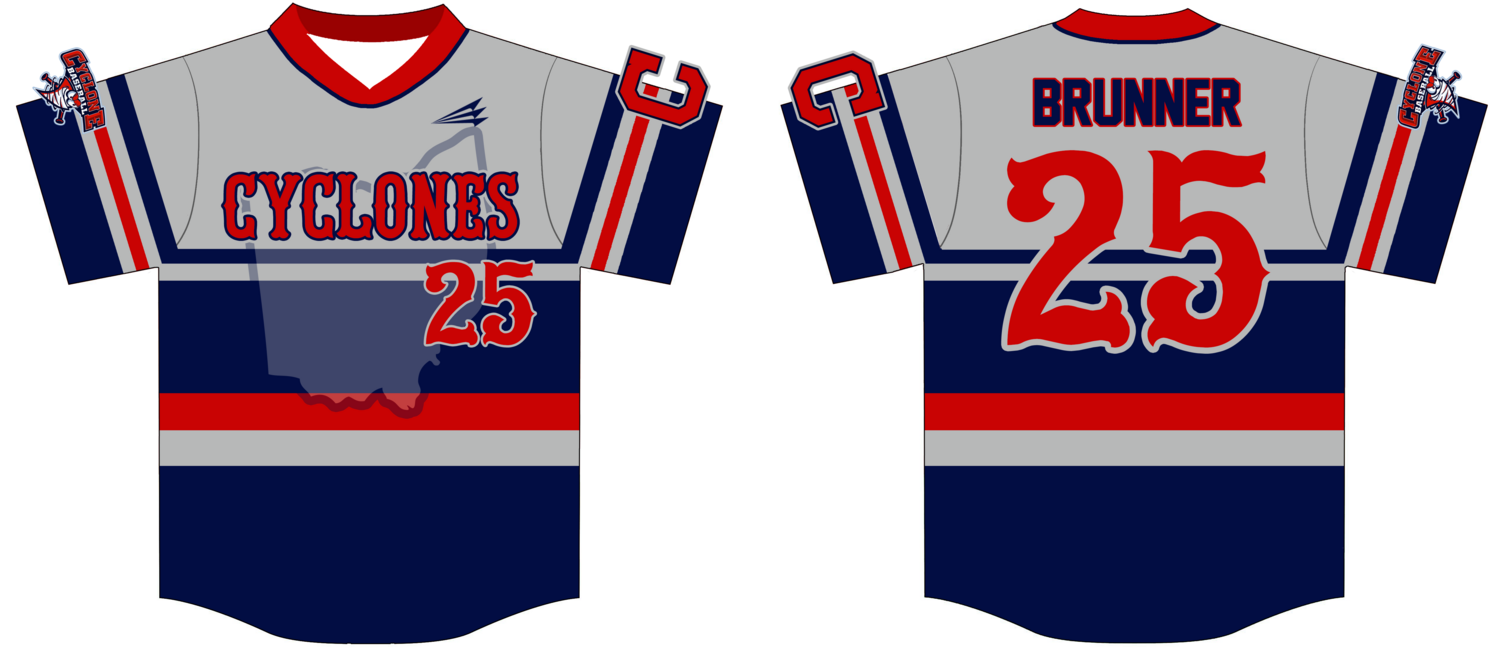 Central Ohio Cyclones Custom Hexaflex Baseball Jersey #J10C