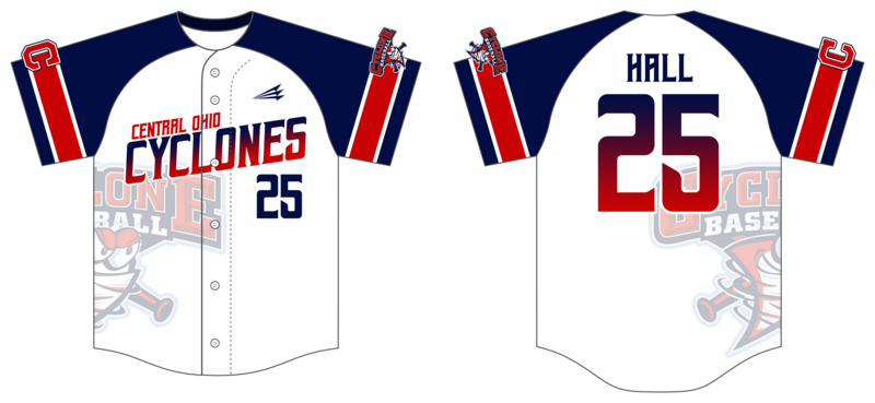 Central Ohio Cyclones Custom Hexaflex Baseball Jersey #J32B