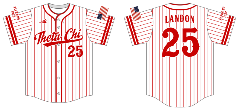 Theta Chi Custom NanoDri Baseball Jersey #J1c