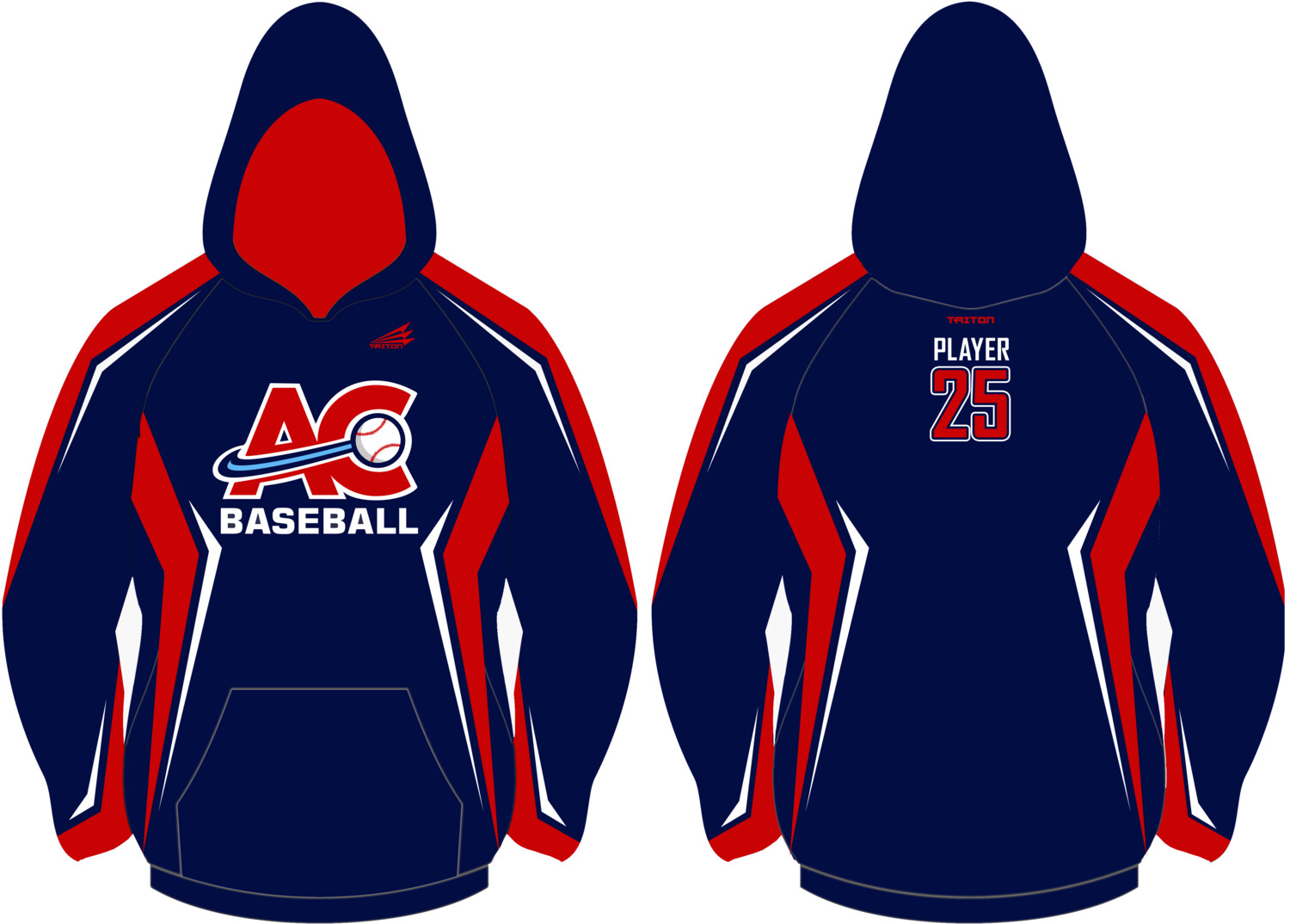 AC Baseball Custom Vulcan Hoodie #VH2