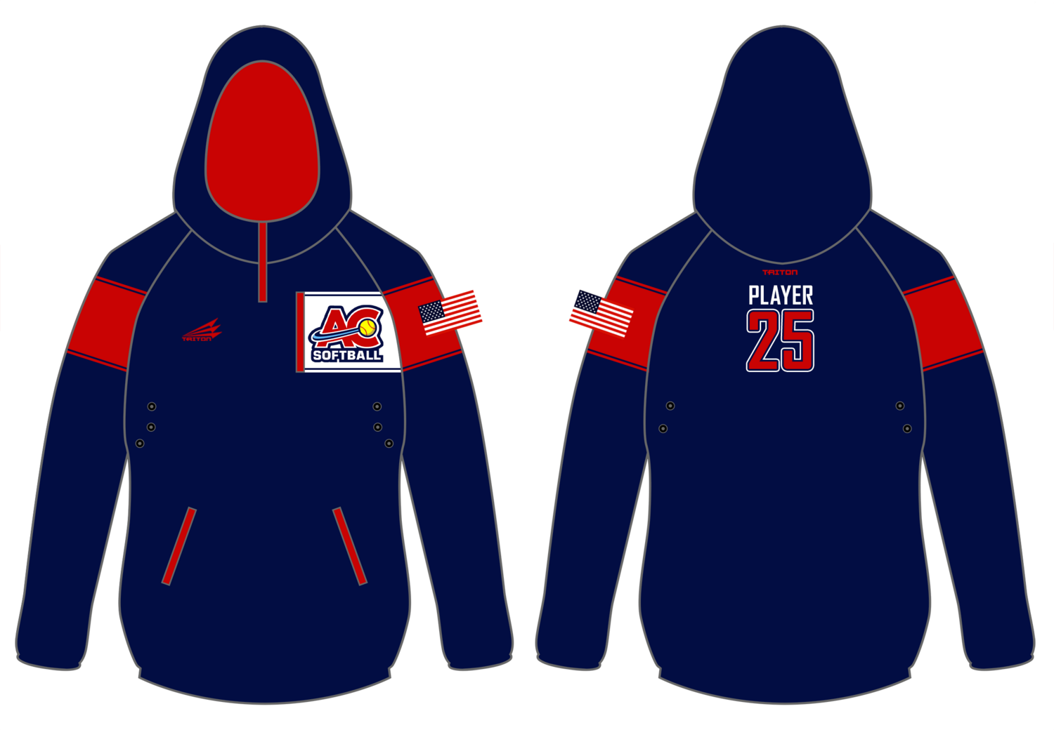 AC Softball Custom Gladiator Hoodie #GH1